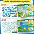 30 4-8 Funcils Paint by Sticker & Number for Kids - Color by Sticker Paint Book | Travel, Airplane, Car Activities