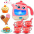 Set Set playset 3-8 Tea Party for Little Girls- Musical Teapot Lights up with Songs & Sounds -Interactive Tea