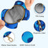 Blue Shades Round Pacifier Storage Case with Zipper, Portable Pacifier Case for Travel, Diaper Bag & Purse, Pacifier