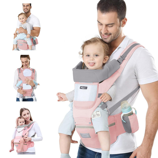 Baby Carrier Newborn to Toddler Baby Wrap Carrier with Hip Seat Kangaroo