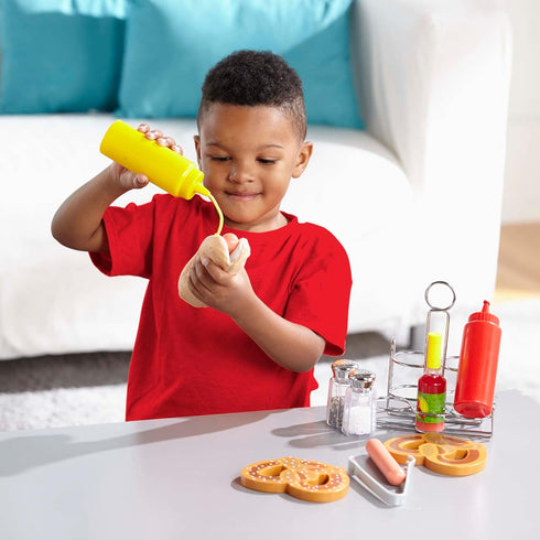 6-Piece Set 3+,(Pack 2) Melissa & Doug Condiments,Play Food with Kids Play Kitchen Accessories,Preschool Learning Toys
