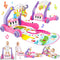 4-in-1 Baby Gym Play Mat with Learning Walker, Tummy Time Mat &