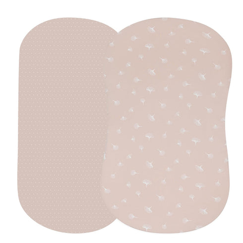 Set Bassinet and Changing Pad Cover Bundle (Pink Gingko and Pin Dots Collection)