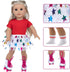 18 Inch Doll Accessories, 7PC Travel Skating Sport Play Set for 18 inch Girl Doll Outdoor Sport (Doll Not Included)