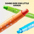 1-3, 12 Jar Melo Glitter Crayons for Toddlers Non-Toxic Washable Crayons for Kids, Ultra-Silky and Twist, Ideal