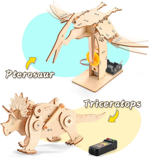 8-10-12, 4 1 8-12, 3D Dinosaur STEM Kits for Kids Ages in Wood Building Toys for Boys Age Build It Yourself Woodworking