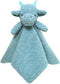 Baby Cyan Dragon Soft Stuffed Animal Security Blanket, Plush Dinosaur Lovey, Cuddly Newborn Snuggle Blankie, 14"