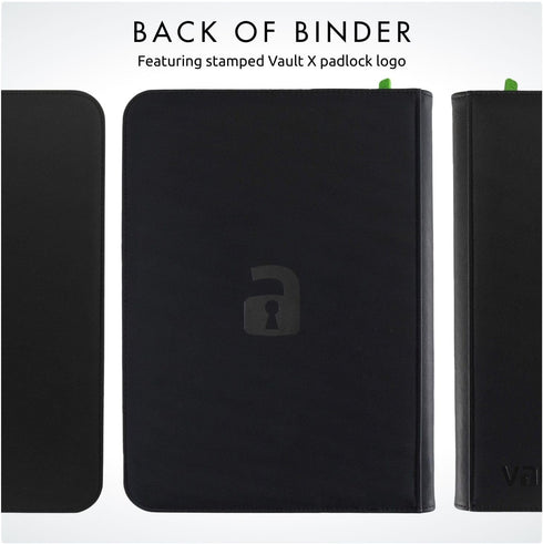 9 360 Album 20 Vault X Pocket Trading Card Zip Binder, Cards, Premium Exo-Tec Material, Side-Loading Pages, Folder