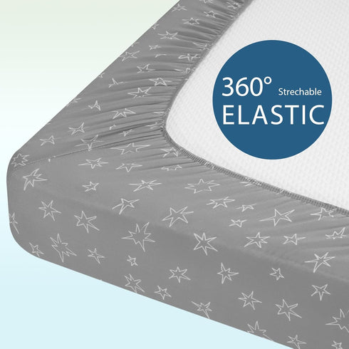 Set 3 Pack Unnivoll Baby Bassinet Sheets Girl Boy, Fitted Bassinet Sheet Bassinet Mattress Sheets Universal Fit