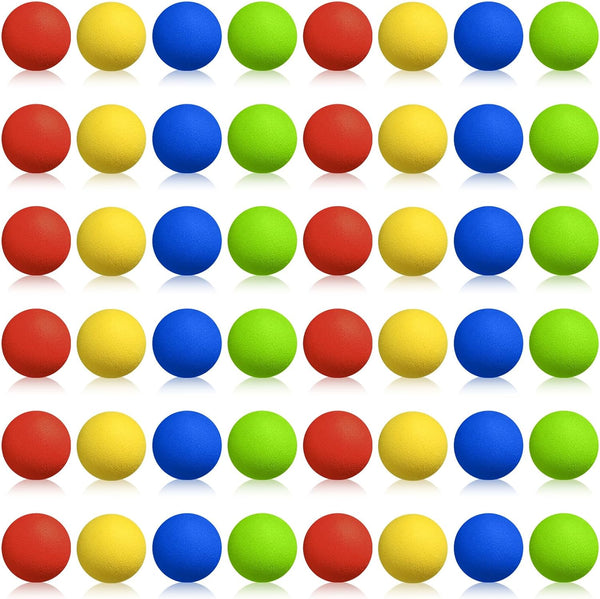 Sumind 48 Pieces Foam Balls, Soft Foam Bullet Replacement Refill Pack for Blasters Guns, Birthday Party Favors, Red,