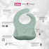Abiie Ruby Wrapp Silicone Bibs for Babies with Front Pocket, Waterproof and Stain Resistant