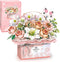 MEIEST Flower Bouquet Building Blocks Model Set,Simulation Artificial Rose Handheld Gift Box,Bonsai Plant