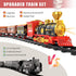 TEMI Train Set for Kids 3-5, Rechargeable Red Train with Steam Engine, Cargo Car, Long Track, Gift for Boys & Girls