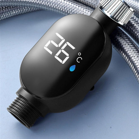 QRZMEDU 360 Shower Thermometer, Bath Temp Thermometer for Baby Bath Thermometers, Digital Temperature Display Shower