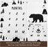 Baby Monthly Milestone Blanket Boy, Bear Newborn Month Blanket, Unisex Neutral Photography Prop