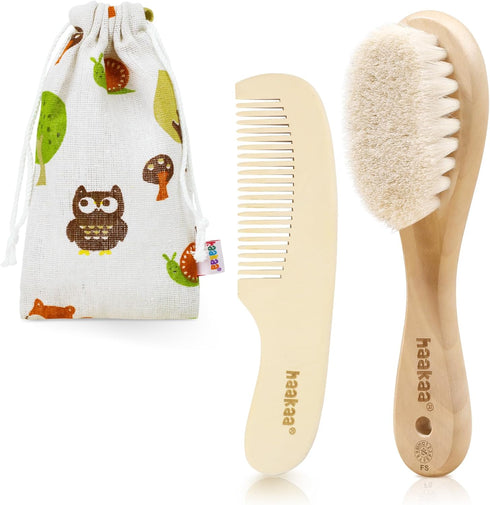 haakaa Baby Hair Brush and Comb Set for Newborns & Toddlers -