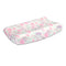 Floral Changing Pad Cover in Pink, Mint, Purple and Grey by The