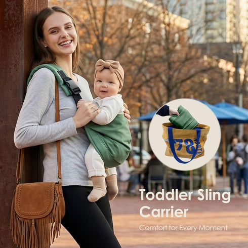 Holaraon Baby Sling Carrier for Toddler, Baby Carrier Sling, Lightweight Toddler Carrier with Secure Buckle, Premium