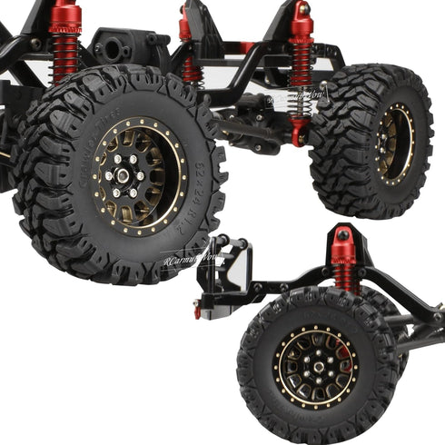 RC 1.2in Beadlock Tires 62 * 24mm, Soft Sticky Rubber Tires for 1/18 Trx4m, 1/24 SCX24 FCX24, 4PCS (Style B)