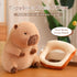 Cute 12 Inch Capybara Plush Doll with Bread Stuffed Animal for Kids Adults