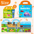 pinkking 3 Pack 3-6, 3 Magnetic Reusable Sticker Book for Kids Ages Vehicles, Farmhouse Animal, Dinosaur, Hot Topics