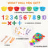WRYBV Set 3 4 5 Wooden Peg Board Bead Game, Montessori Arithmetic Math Toy with Beads, Chopsticks & Spoons, Children's