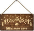 YOHIYE Little Man Cave Sign Woodland Nursery Wall Decor for Baby Boys Rustic