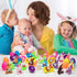 24 Pcs Filled Easter Eggs with Plush Bunny,Colorful Easter Eggs Prefilled with Plush Bunnies,Plush Animals Stuffed Toy