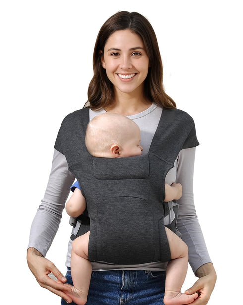 HEYVALUE Baby Carrier Newborn to Toddler(7-35lbs), Ergonomic Cross-Back Wraps with Adjustable Straps,