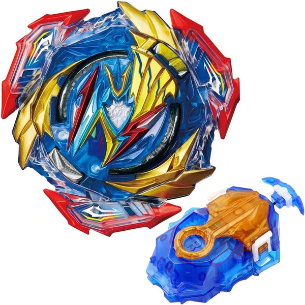 Konikiwa B-193 Bey Battling String Launcher, Ultimate Valkyrie Burst Set, Left and Right Spin DB Launcher, Blue
