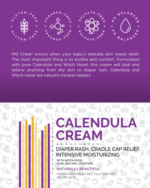 Mill Creek Baby Calendula Cream for Delicate Skin