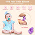 4 Pack 100% Silicone Pacifier Clip Adapter Ring for Philips Avent Soothies, Food-Grade Silicone Binky Clips Holder