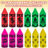 Set 12, 4 6 Inch ArtCreativity Crayon Piggy Bank for Kids, of Fun Money Saving Coin Banks for Loose Change, Vibrant