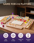 Rummy 2-6 6 6 160 KAILE Cube for Players with Wooden Racks, Hourglass, Large Number Tiles, Classic Family Board Game