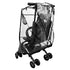 Stroller Rain Cover, Universal Black Clear Baby Travel Weather Shield for Outdoor Protection, Plastic Cover for Winter,