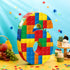 Number 6 Building Blocks Piñata, 16.5 Inch Party Supplies for 6th Birthday Decorations, Confetti Blocks Theme