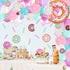 Levfla 100 PCS Donut Balloons Garland, Pastel Decoration Kits for Kids Birthday Party, Photo Props