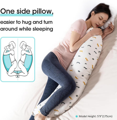 BYRIVER Firm C Shaped Pregnancy Pillows for Sleeping, Belly Hip Leg Knee Support Side Sleeper Body Pillow, Cuddle