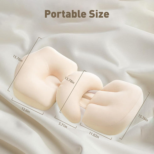 Pregnancy Pillow for Sleeping, Portable Maternity Pillow Double-Side, Belly, Hip, Back Support for Pregnant Women