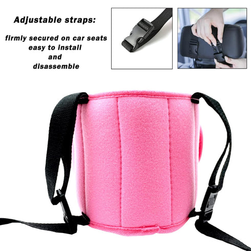 Child Car Seat Head Support Band - Baby Head Neck Relief Safety Headrest - Adjustable Toddler Carseat Head Holder Head