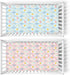 ZoUbqchY 28"x52" Summer 2 Pack Boho Floral Spring Baby Crib Sheets for Boy Girl Colorful Wildflowers Patchwork Soft