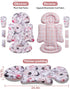 3 2-in-1 BOMOLOUR Infant Car Seat Insert, Enlarged Head Support for Baby Carseat, Reversible Newborn Insert with Strap