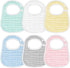 Accmor Muslin Baby Bibs, 6 Pack Soft Cotton Baby Bandana Drool Bibs