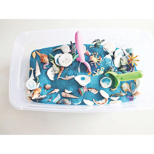 Fun Express Plastic Sea Creatures, Bulk 90 Pack - Includes Shark, Seal, Seahorse, Crab, Octopus and More, Toys for