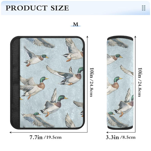 Vdsrup 2 Pack Seat Belt Covers Mallard Ducks Car Seat Strap Covers Super Soft Car Seat Neck Cover for Boys Girls Adults