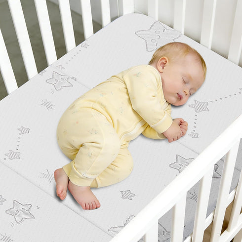 Pack 38x26x1.5 Pack Trifold and Play Mattress Portable N Play Mattresses with Washable Cover Waterproof Travel Crib