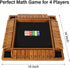14 inches 8+4 2-4 4-Sided 10 VAMSLOVE Upgraded Shut The Box Dice Game Wooden Board Table Math Game with Dice for Player
