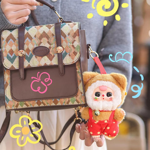 Meokro 1PC Baby Three Billionaire Lucky Cat Series Box Toys, Cat Theme Mystery Box Plush Doll Stuffed Toys Bag Pendant