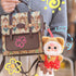 Meokro 1PC Baby Three Billionaire Lucky Cat Series Box Toys, Cat Theme Mystery Box Plush Doll Stuffed Toys Bag Pendant