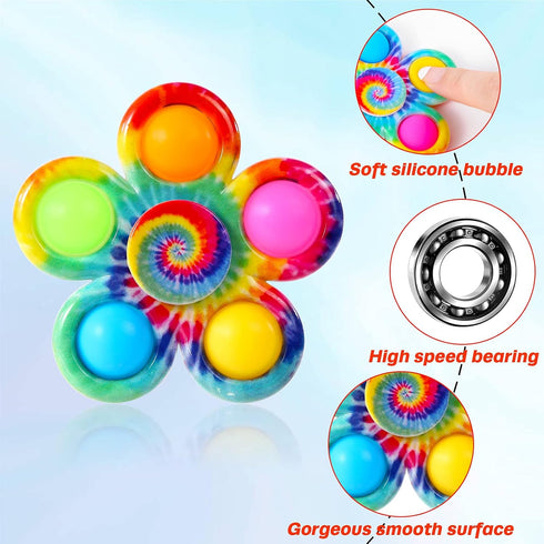 Fidget Spinners Toys 4 Pack, Sensory Spinner Toys for Kids and Adults, Stress Relief Products